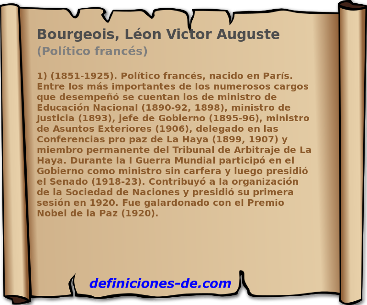 Bourgeois, Lon Victor Auguste (Poltico francs)