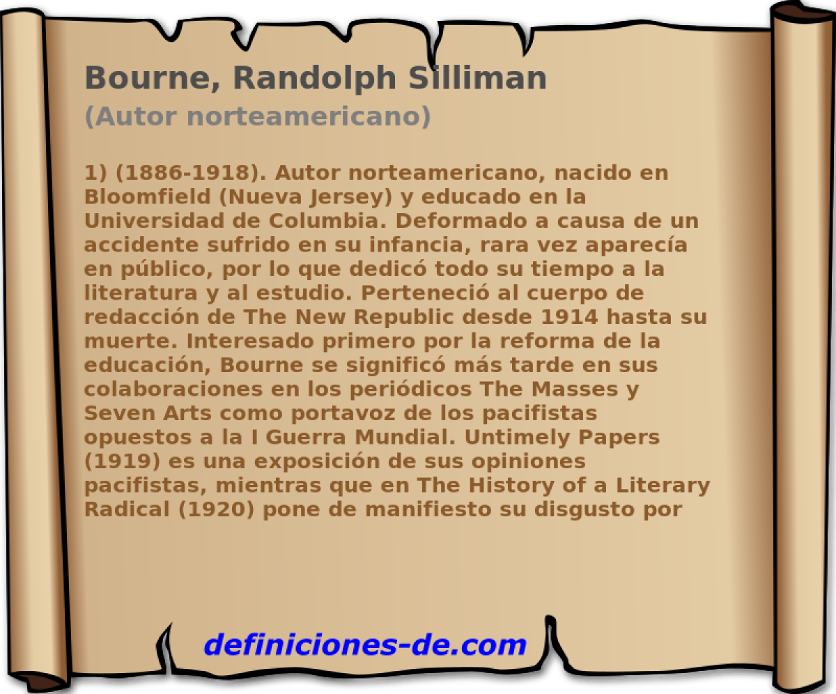 Bourne, Randolph Silliman (Autor norteamericano)