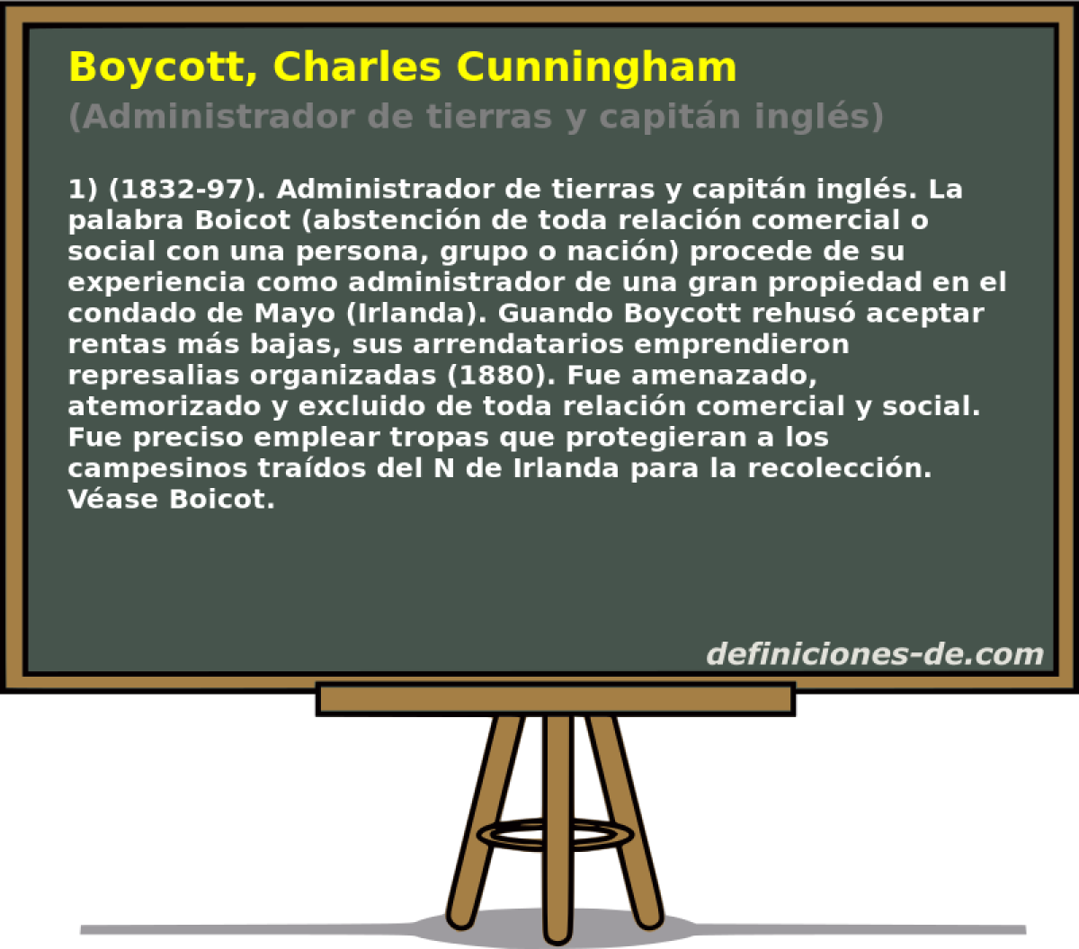 Boycott, Charles Cunningham (Administrador de tierras y capitn ingls)