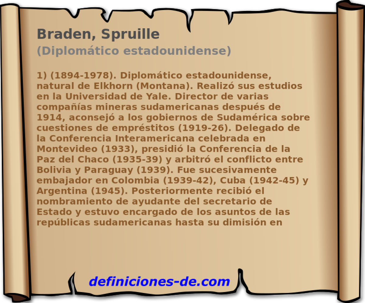 Braden, Spruille (Diplomtico estadounidense)