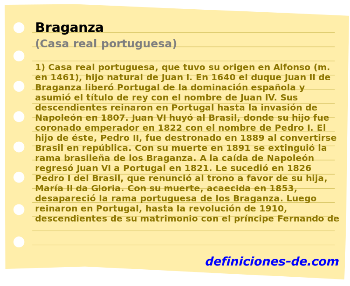 Braganza (Casa real portuguesa)