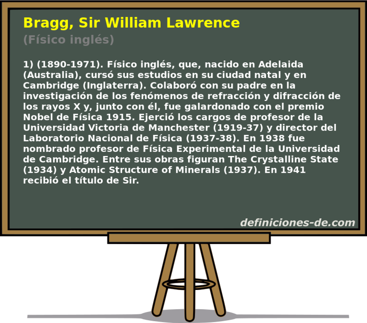 Bragg, Sir William Lawrence (Fsico ingls)