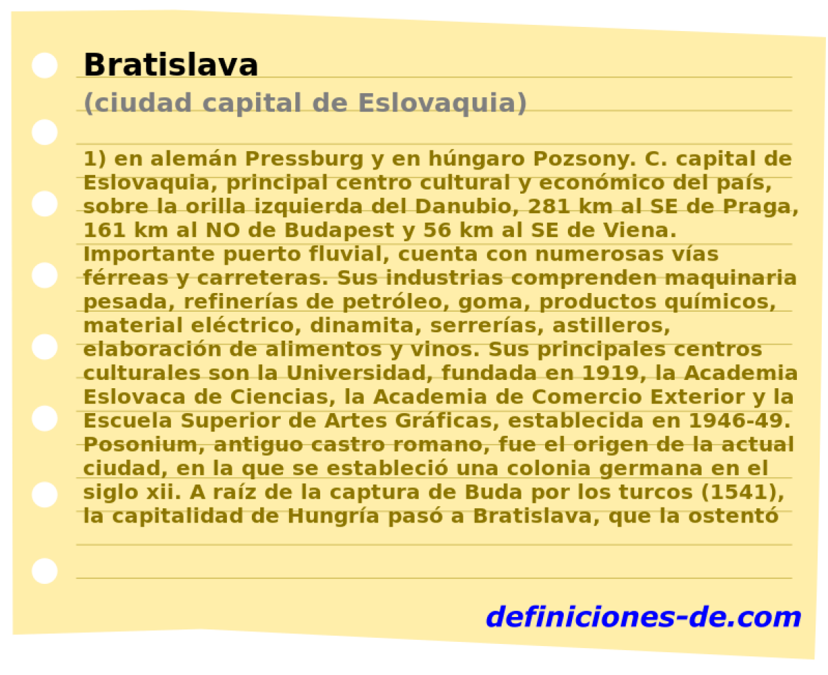 Bratislava (ciudad capital de Eslovaquia)