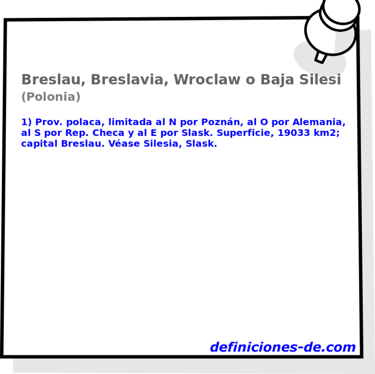 Breslau, Breslavia, Wroclaw o Baja Silesia (Polonia)