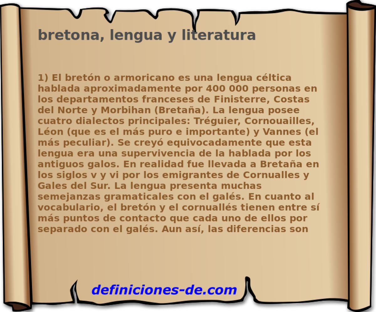 bretona, lengua y literatura 