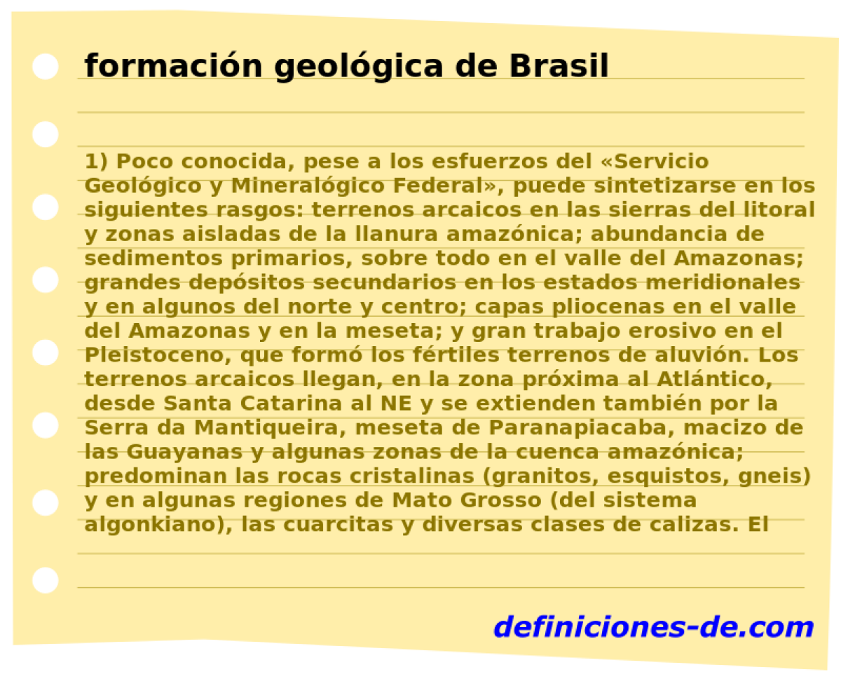 formacin geolgica de Brasil 