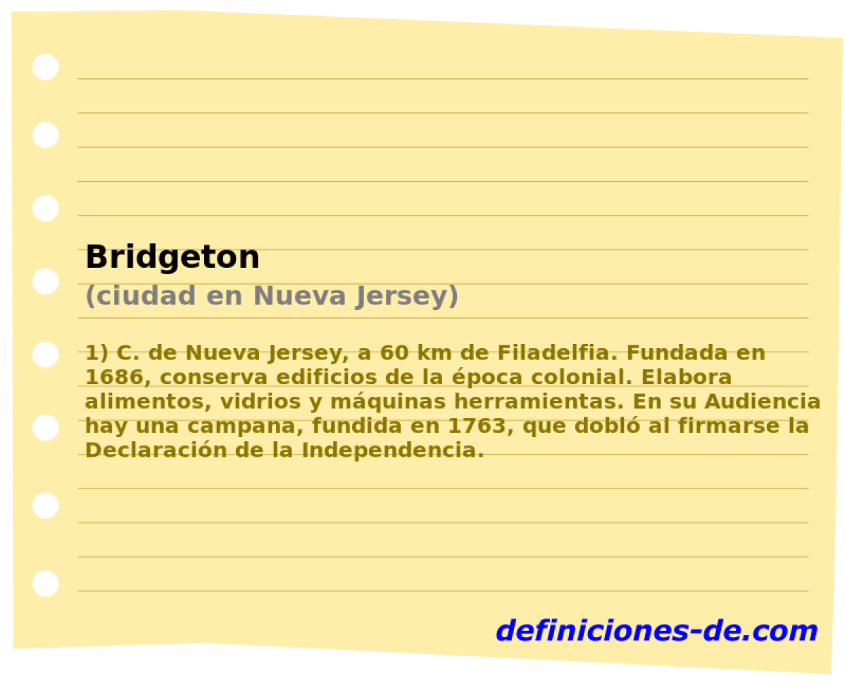 Bridgeton (ciudad en Nueva Jersey)