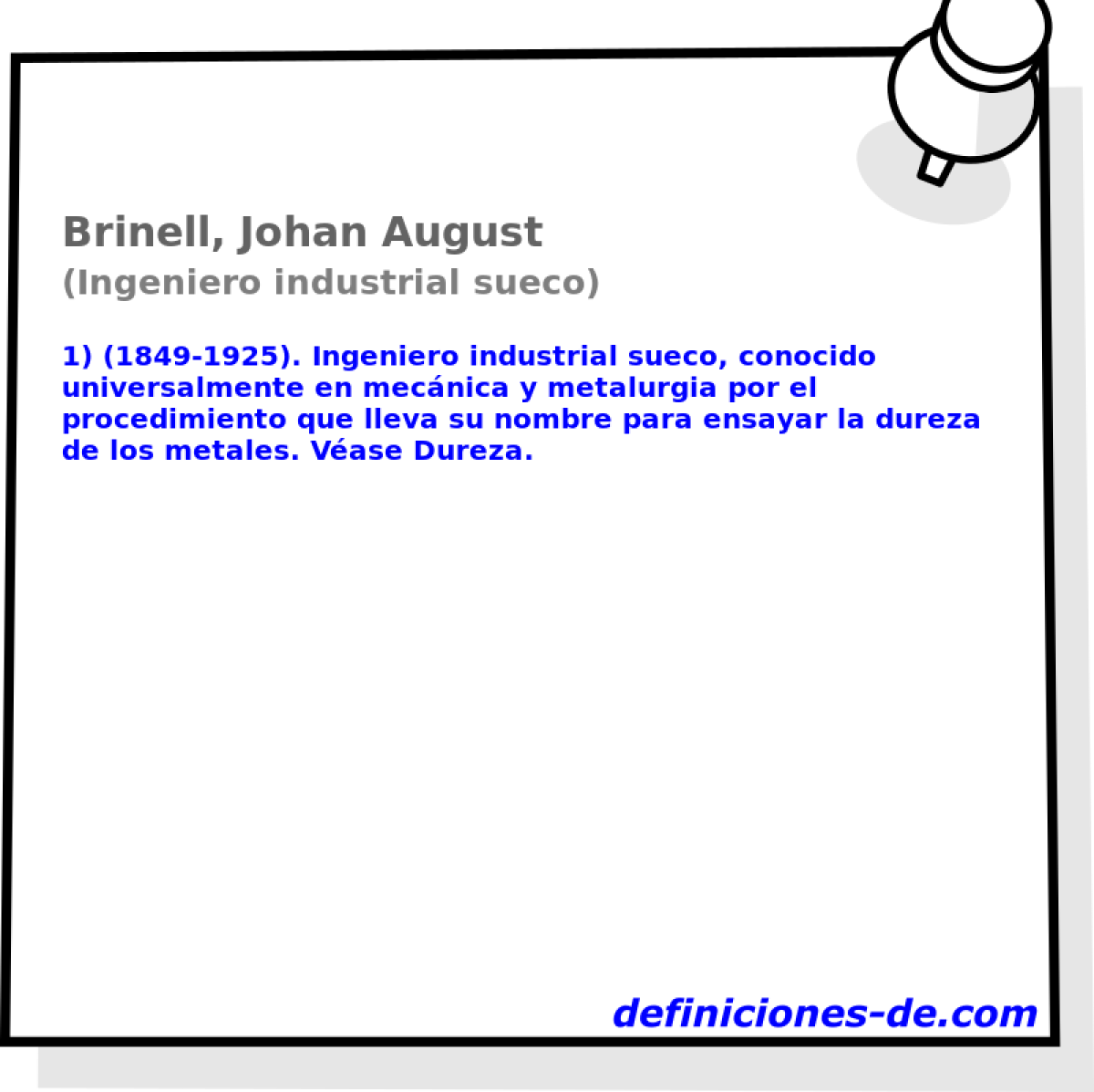 Brinell, Johan August (Ingeniero industrial sueco)