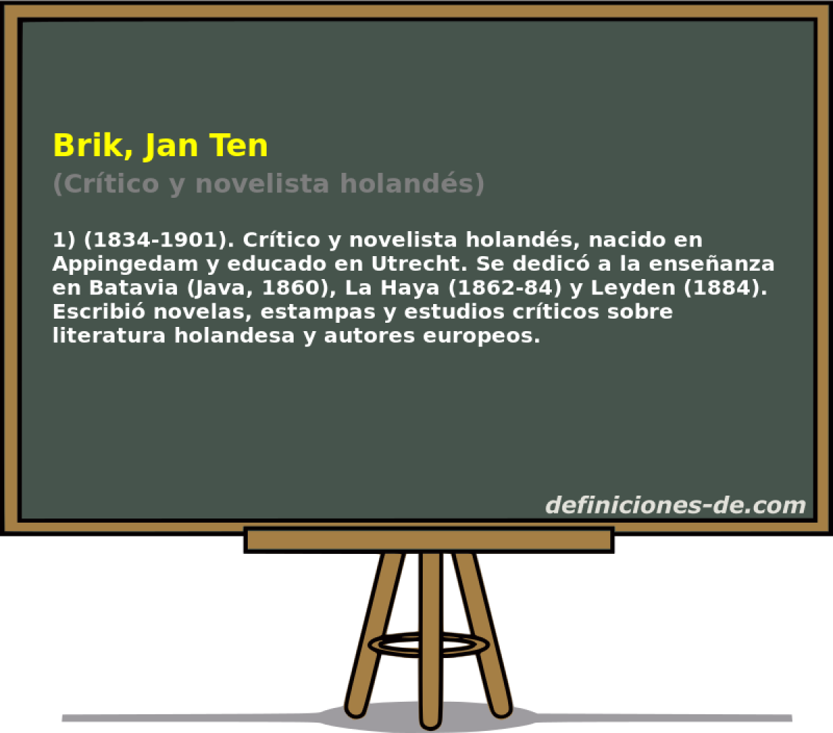Brik, Jan Ten (Crtico y novelista holands)