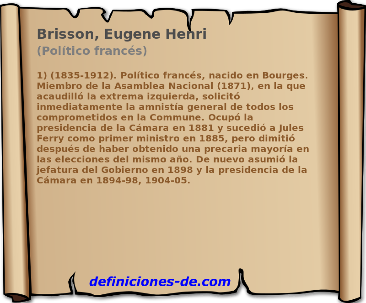 Brisson, Eugene Henri (Poltico francs)