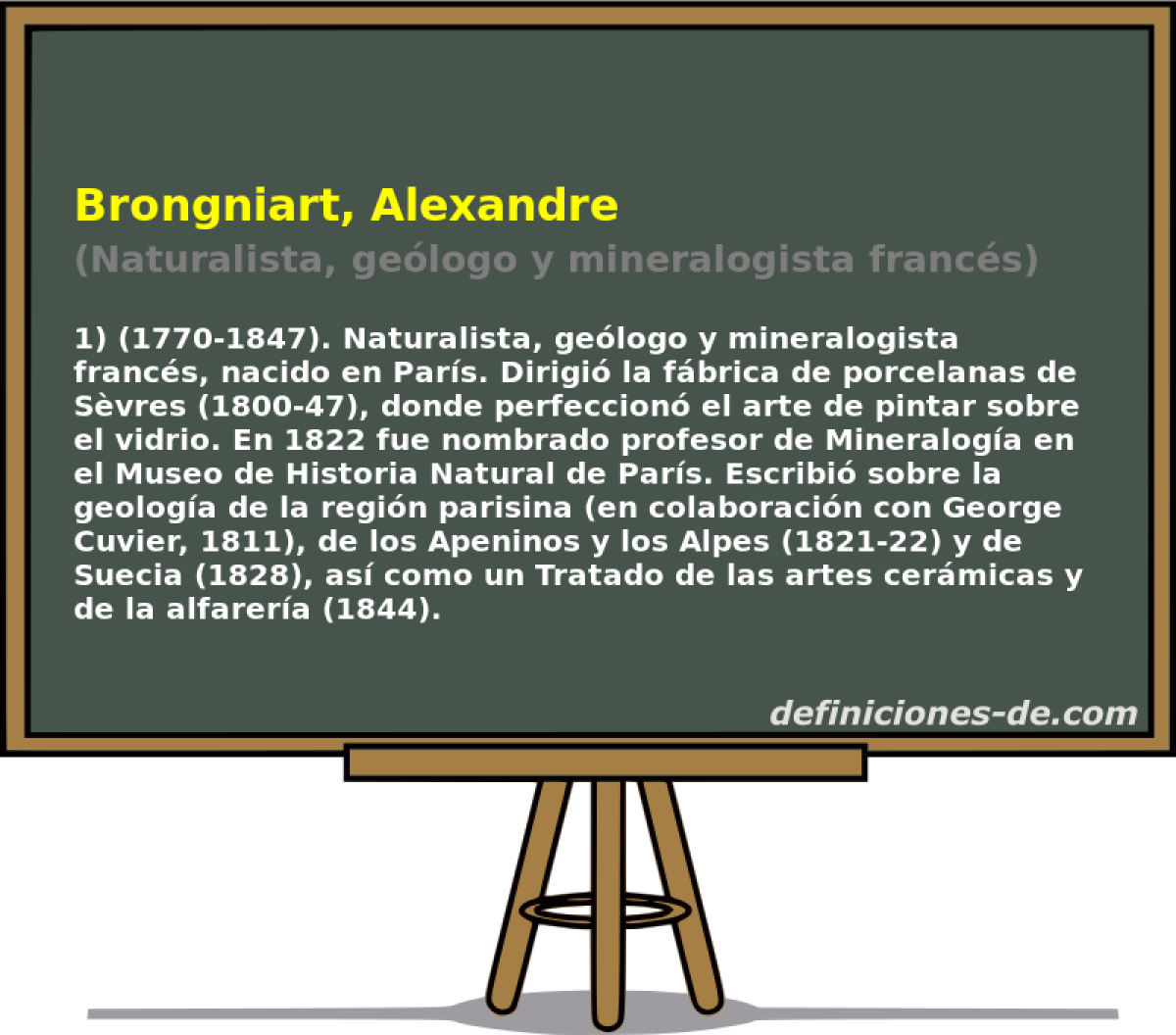 Brongniart, Alexandre (Naturalista, gelogo y mineralogista francs)