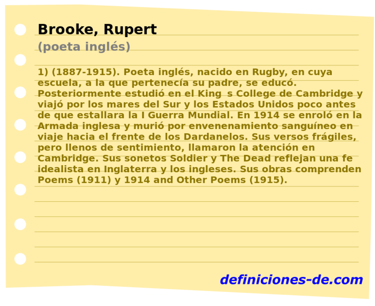 Brooke, Rupert (poeta ingls)