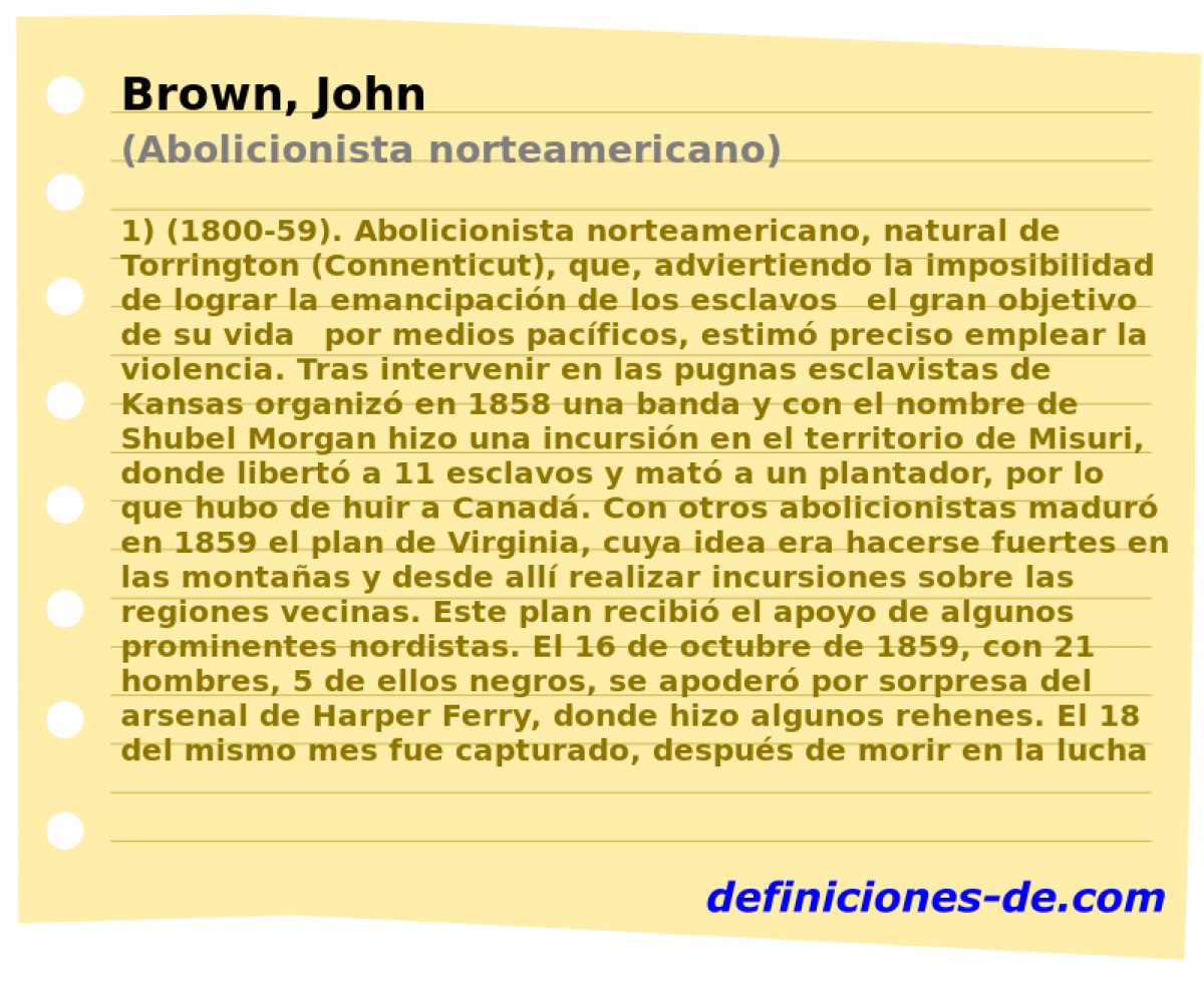 Brown, John (Abolicionista norteamericano)