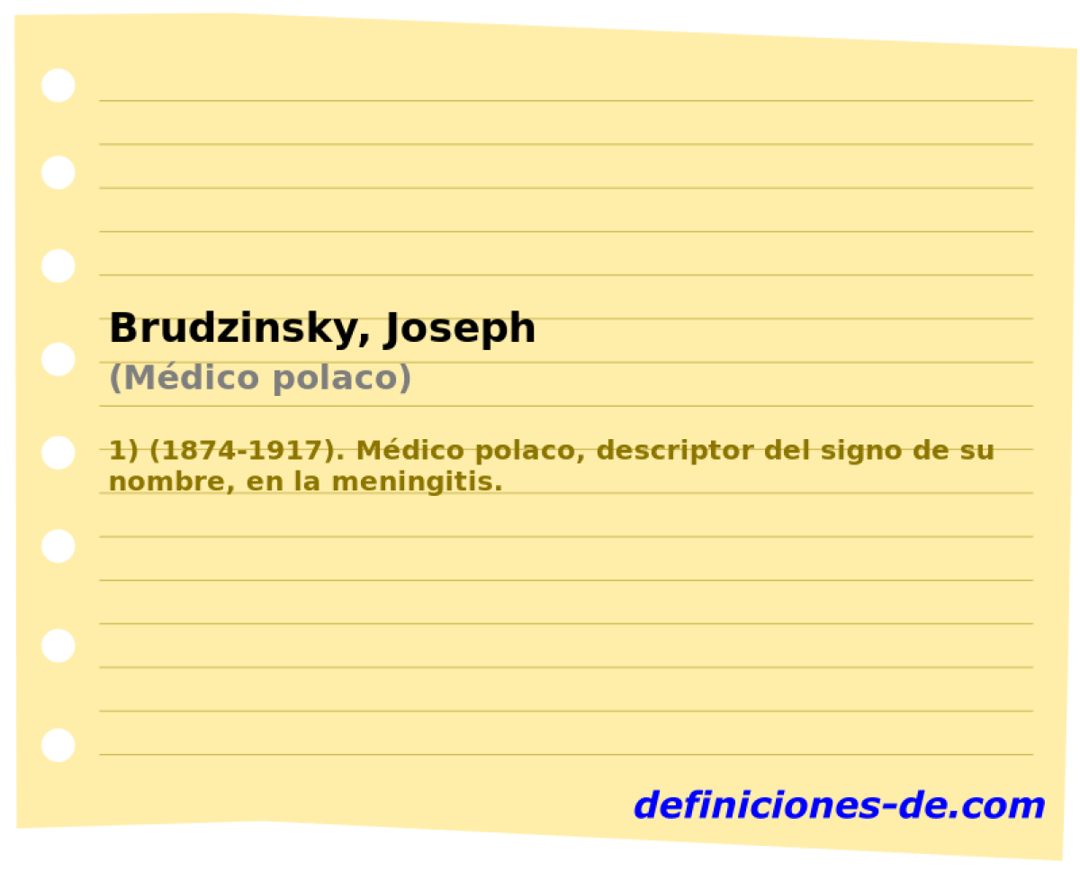 Brudzinsky, Joseph (Mdico polaco)