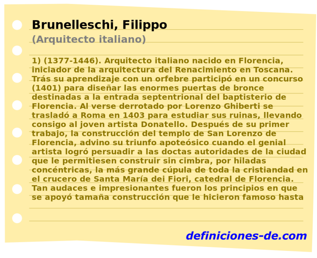 Brunelleschi, Filippo (Arquitecto italiano)