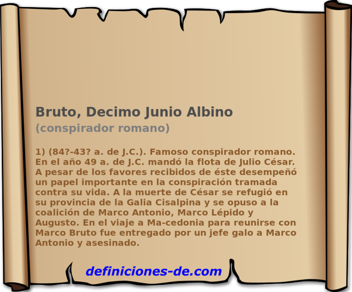 Bruto, Decimo Junio Albino (conspirador romano)