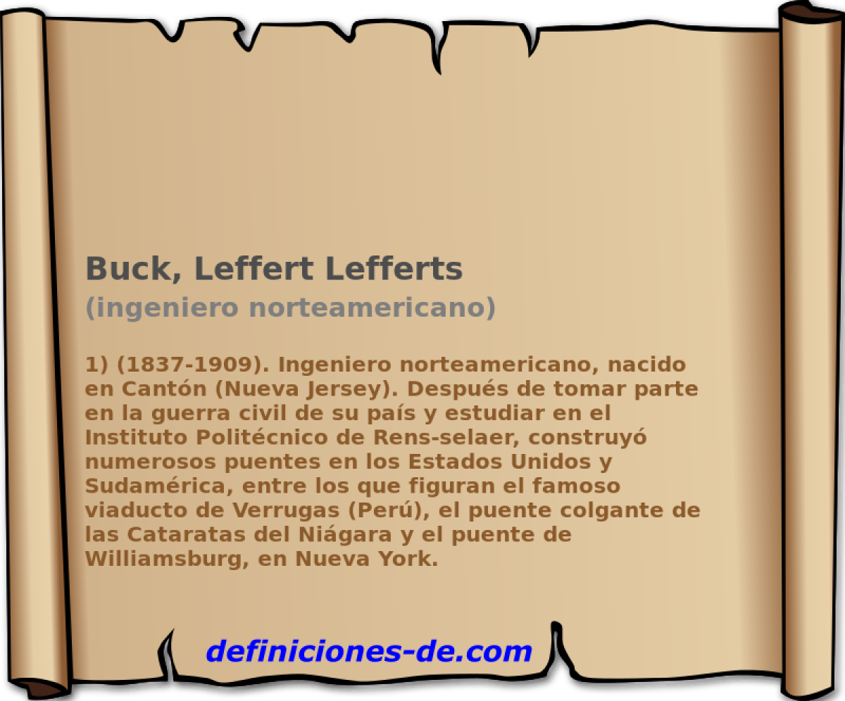 Buck, Leffert Lefferts (ingeniero norteamericano)