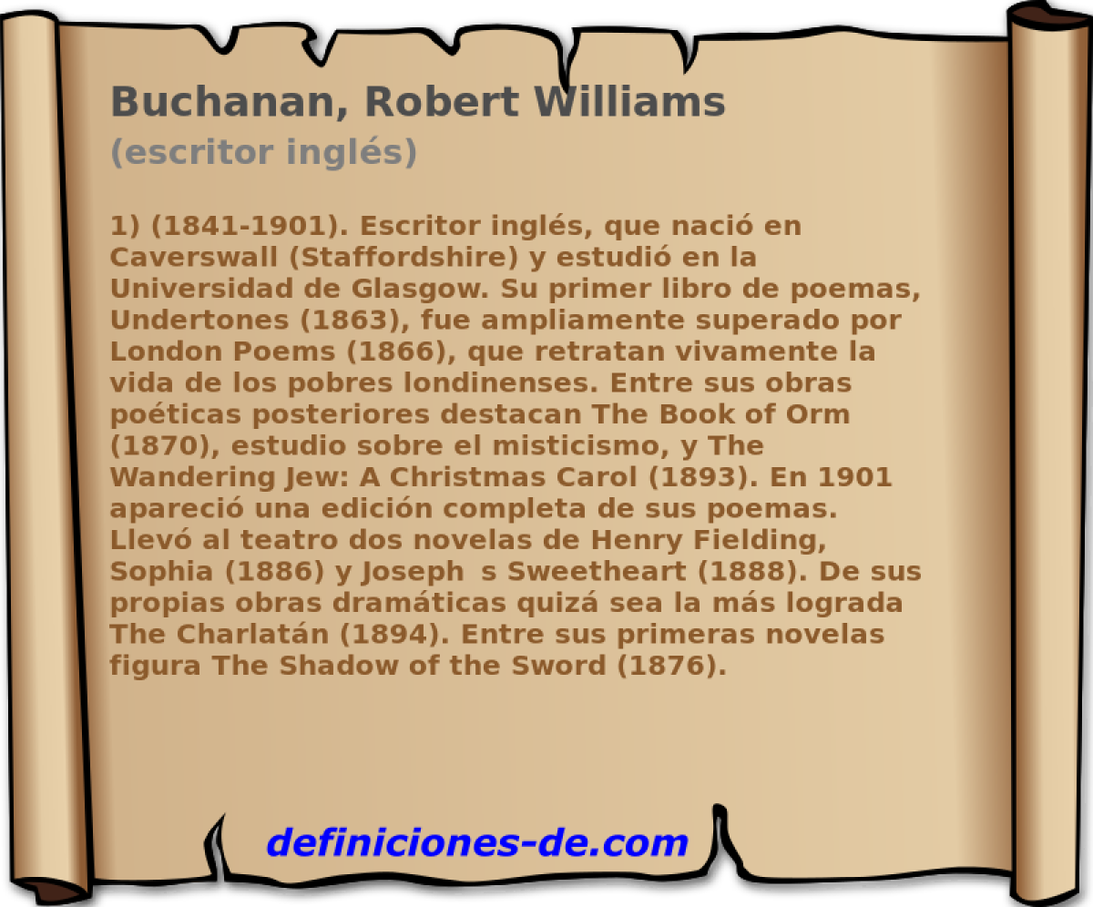 Buchanan, Robert Williams (escritor ingls)