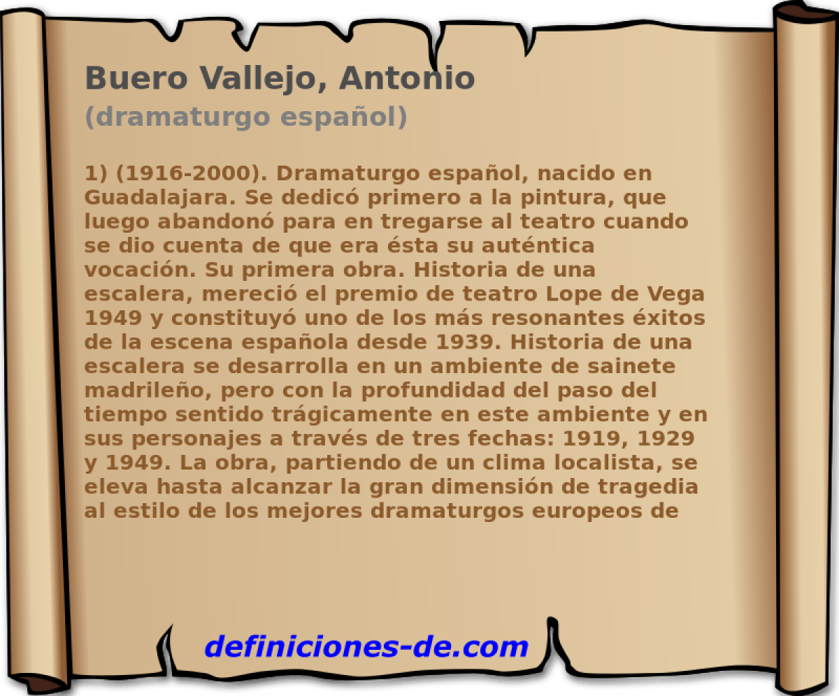 Buero Vallejo, Antonio (dramaturgo espaol)