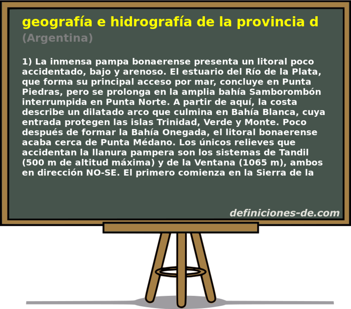 geografa e hidrografa de la provincia de Buenos Aires (Argentina)