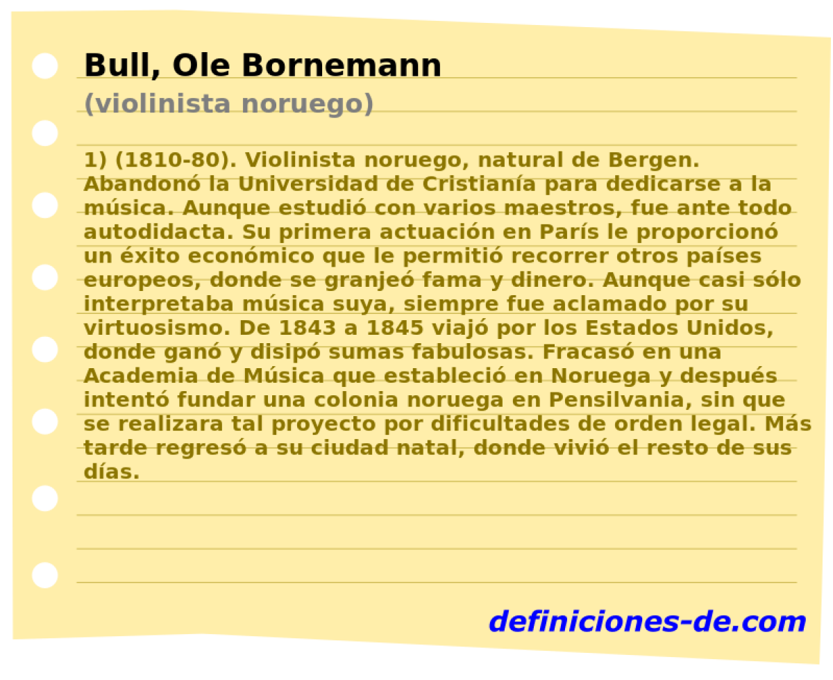 Bull, Ole Bornemann (violinista noruego)