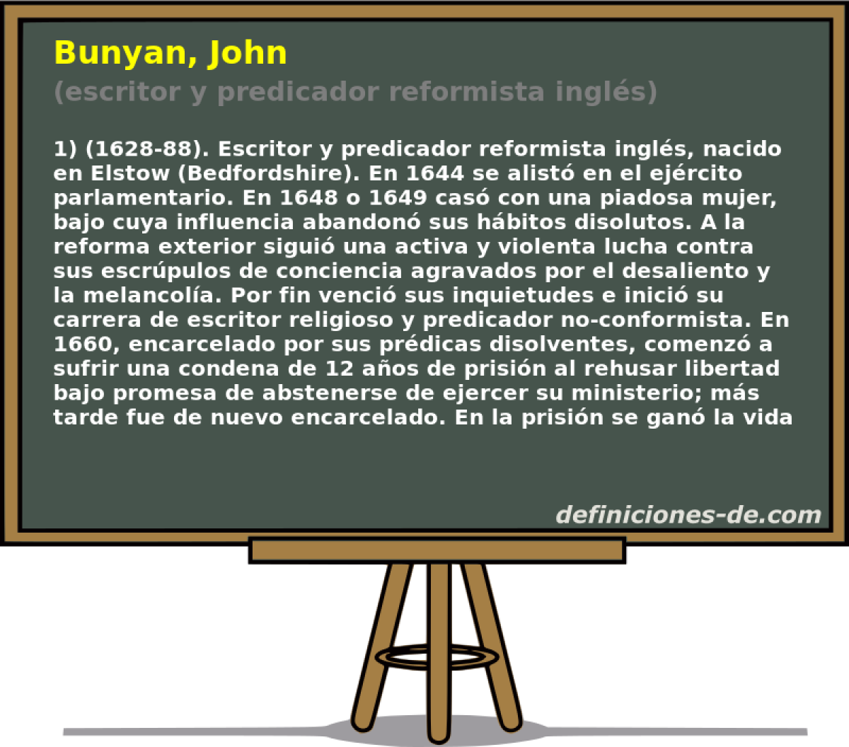 Bunyan, John (escritor y predicador reformista ingls)
