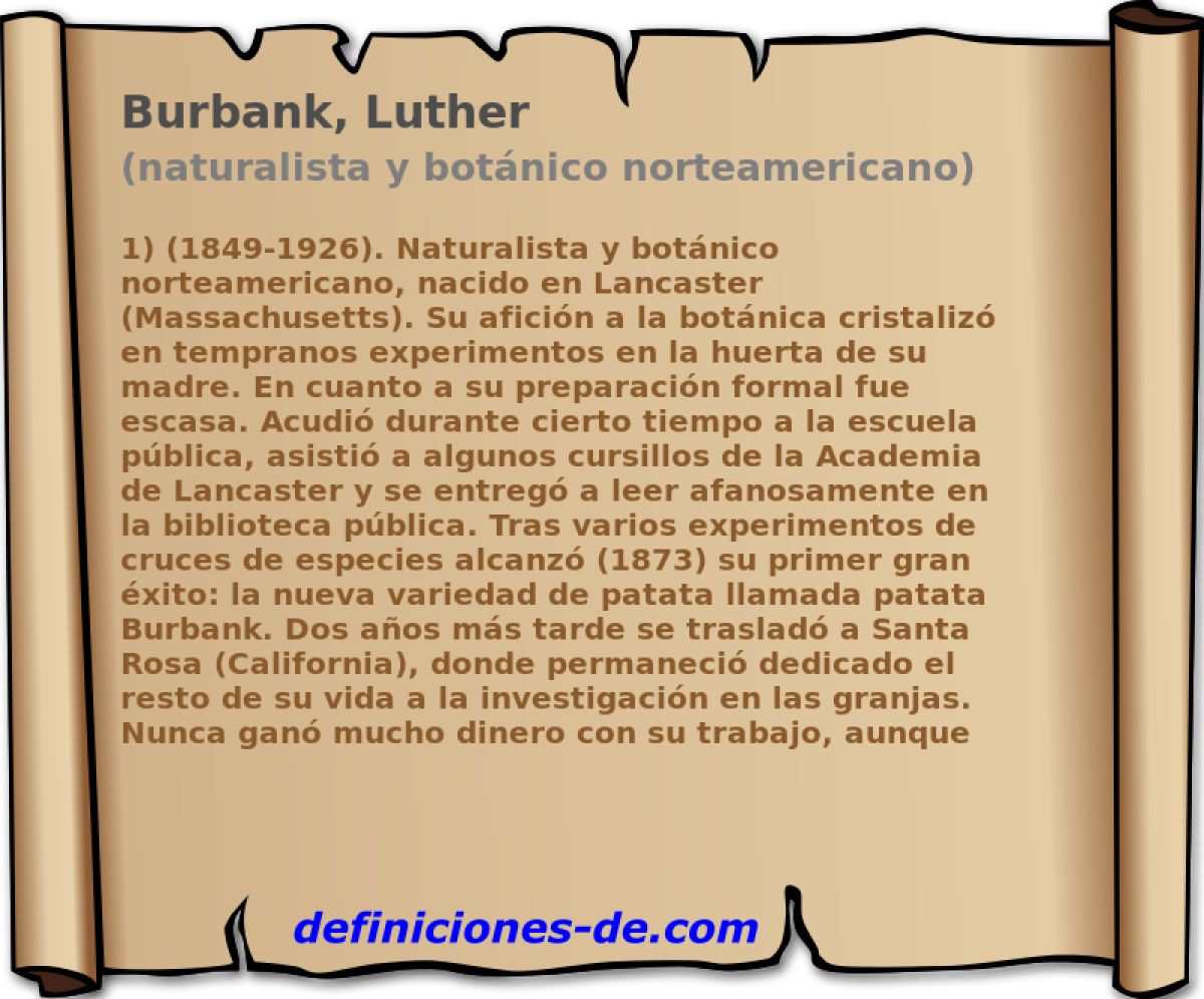 Burbank, Luther (naturalista y botnico norteamericano)