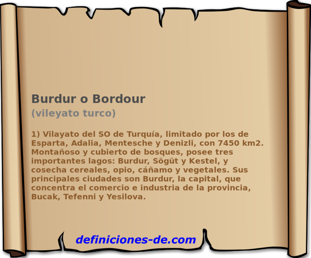 Burdur o Bordour (vileyato turco)