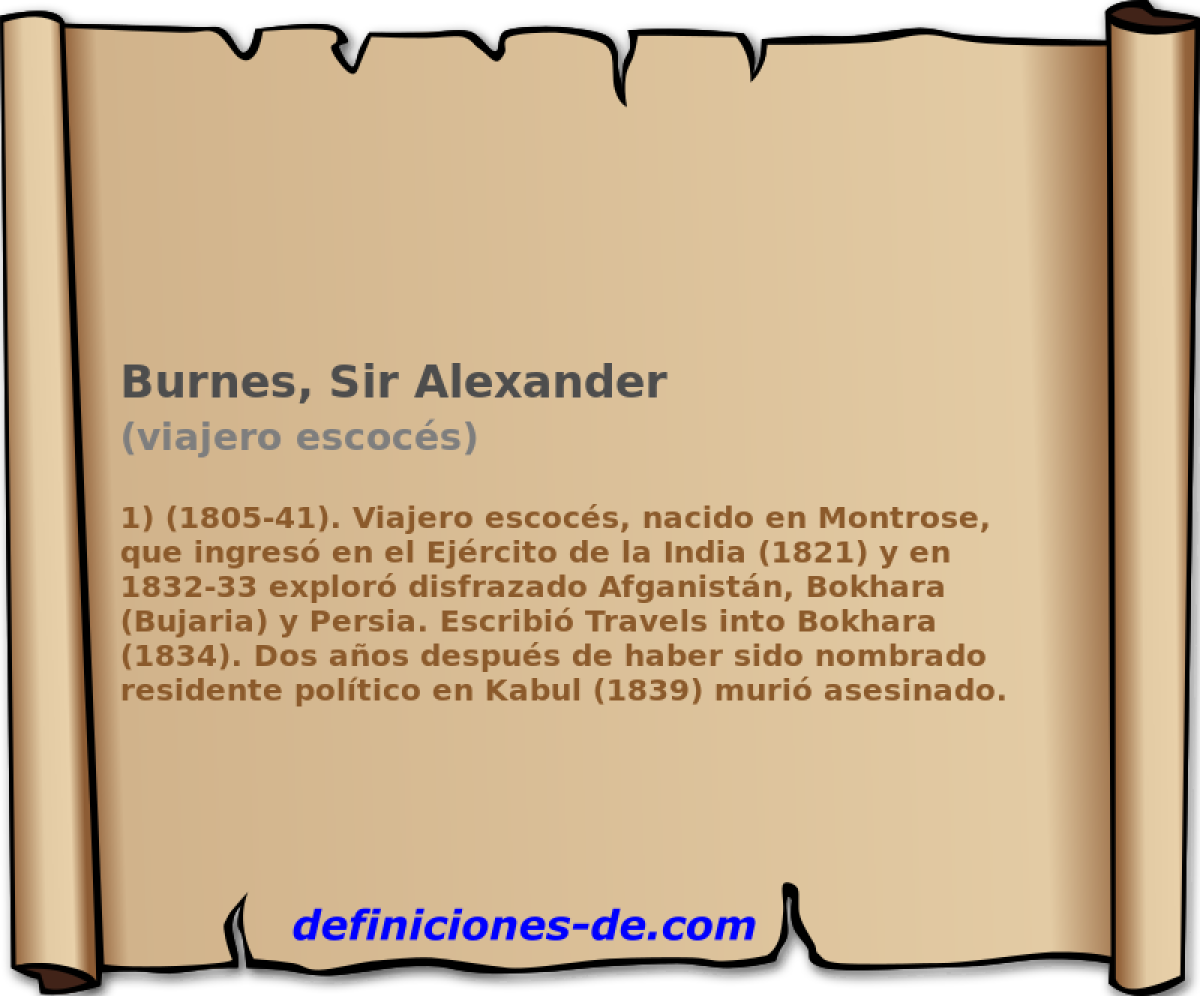 Burnes, Sir Alexander (viajero escocs)