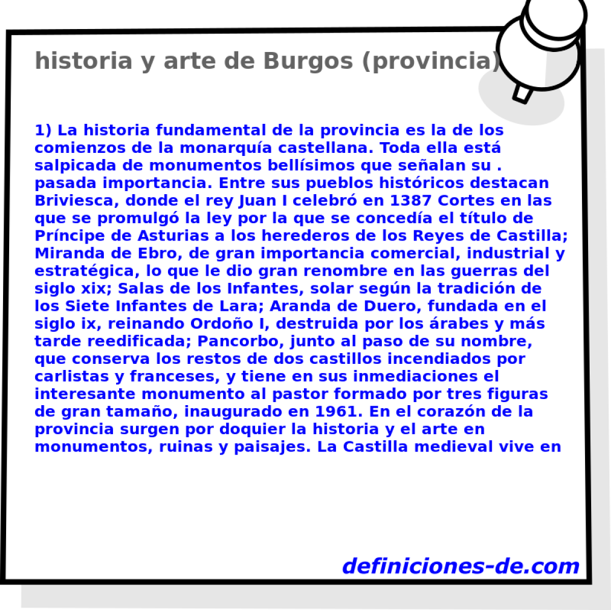 historia y arte de Burgos (provincia) 