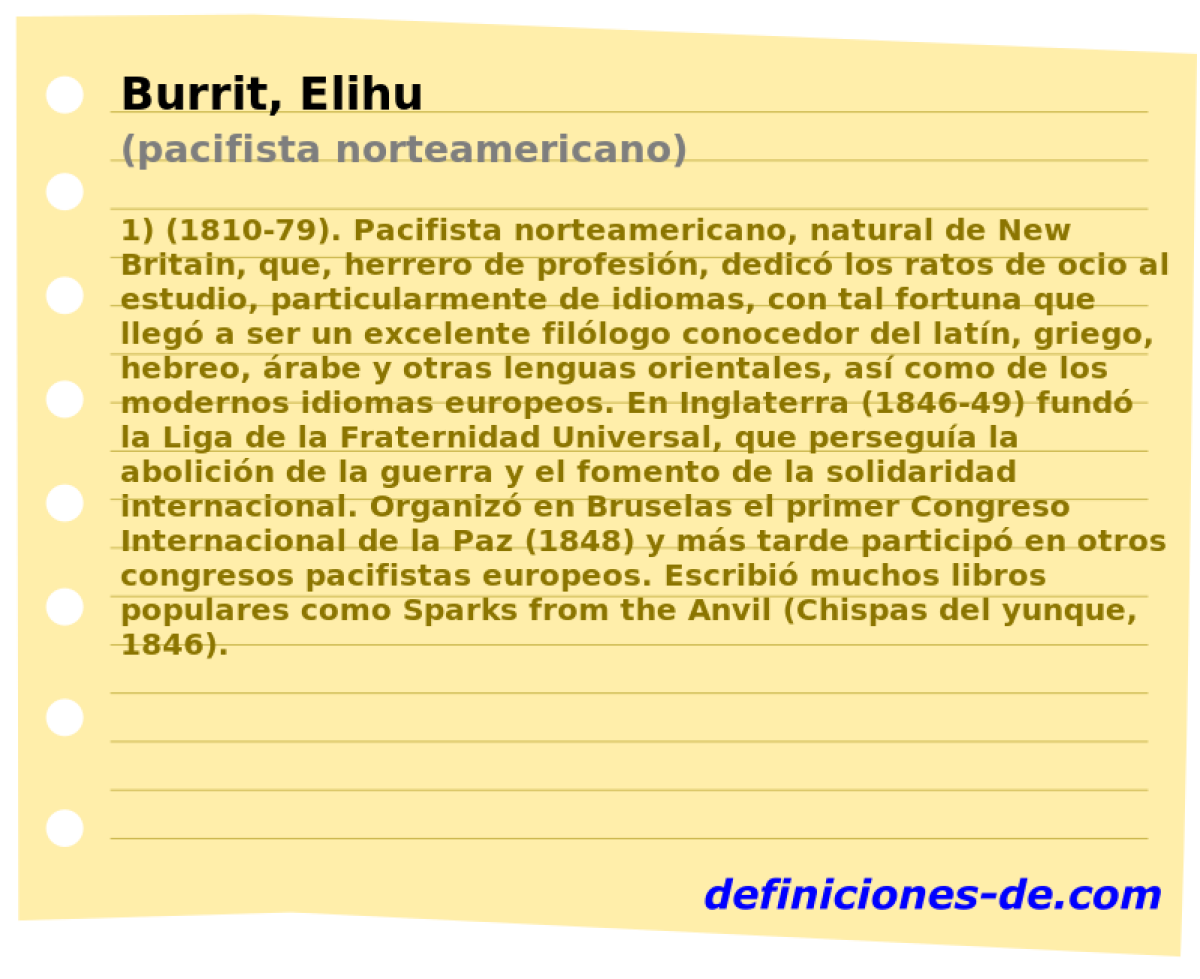 Burrit, Elihu (pacifista norteamericano)