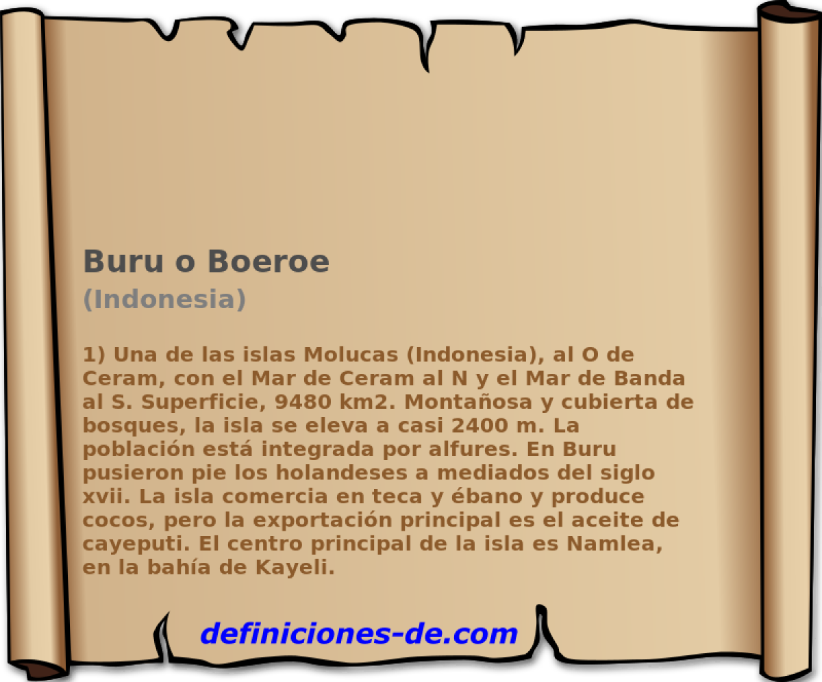 Buru o Boeroe (Indonesia)