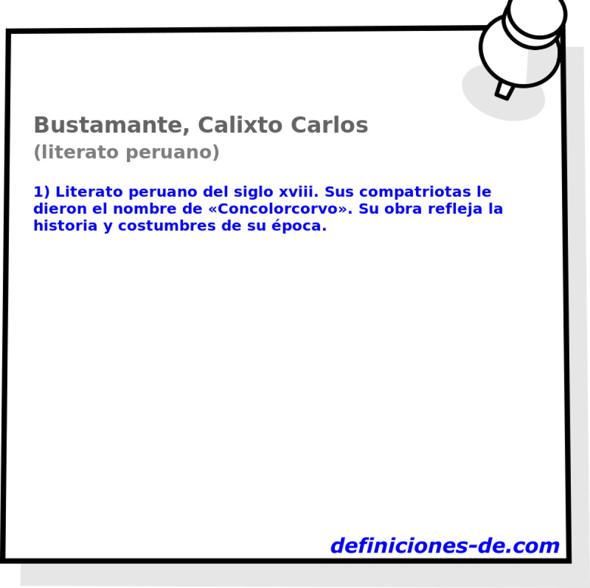 Bustamante, Calixto Carlos (literato peruano)