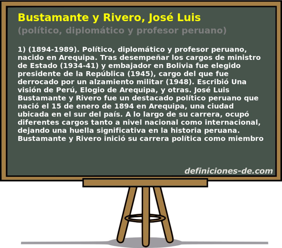 Bustamante y Rivero, Jos Luis (poltico, diplomtico y profesor peruano)
