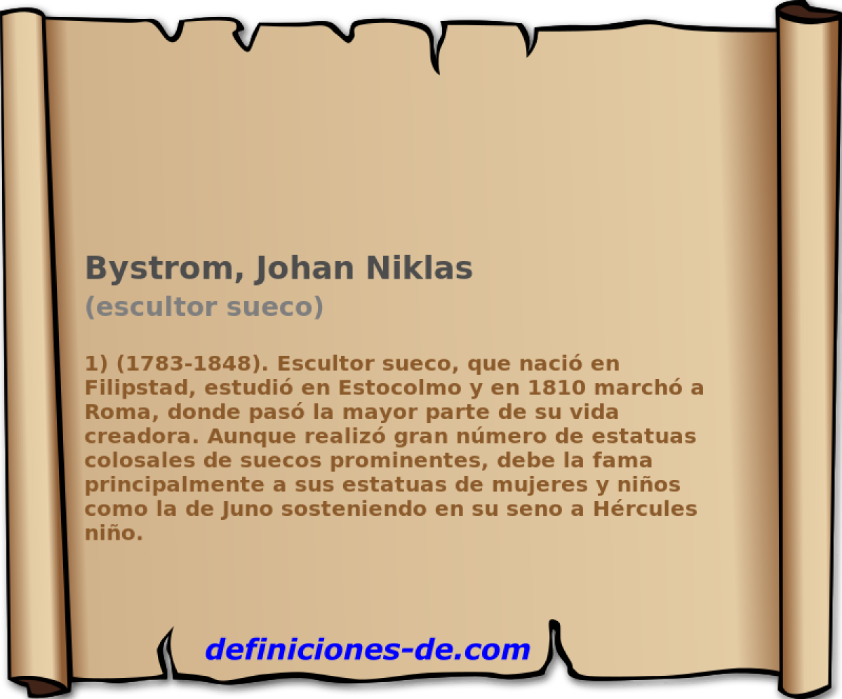 Bystrom, Johan Niklas (escultor sueco)