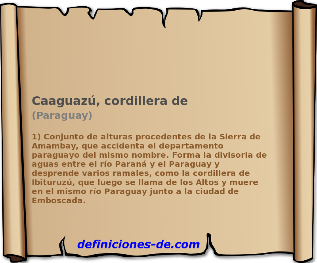 Caaguaz, cordillera de (Paraguay)
