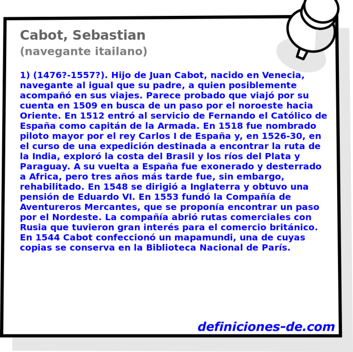 Cabot, Sebastian (navegante itailano)