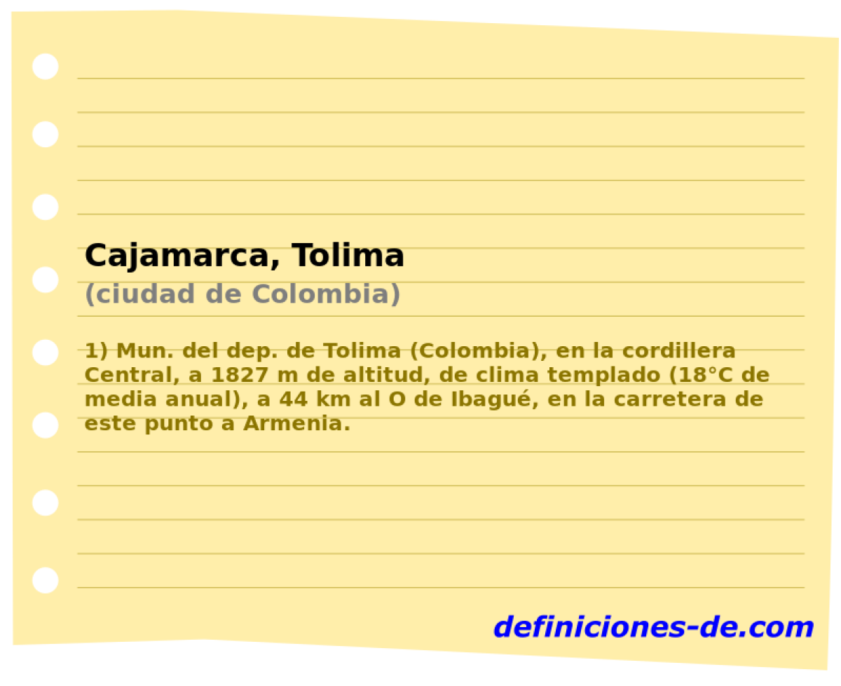 Cajamarca, Tolima (ciudad de Colombia)
