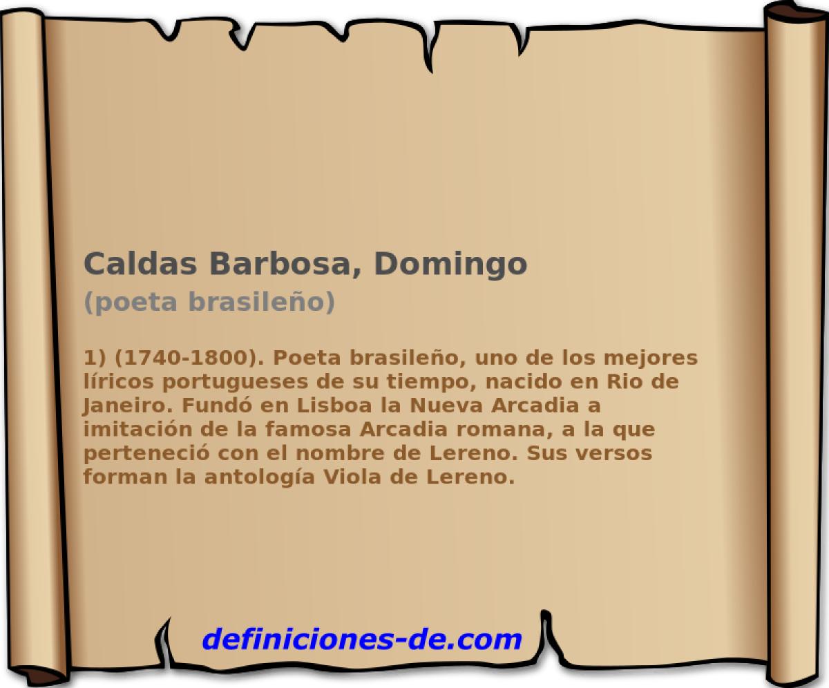 Caldas Barbosa, Domingo (poeta brasileo)