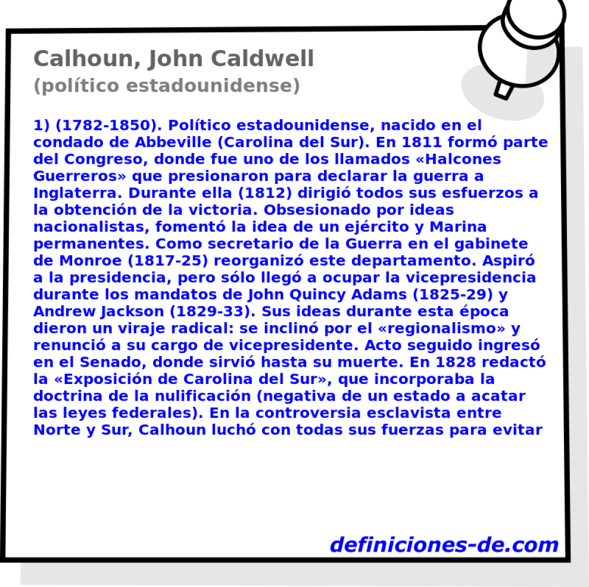 Calhoun, John Caldwell (poltico estadounidense)