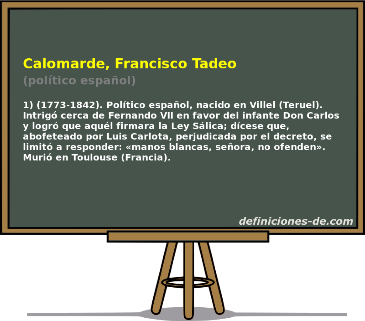 Calomarde, Francisco Tadeo (poltico espaol)