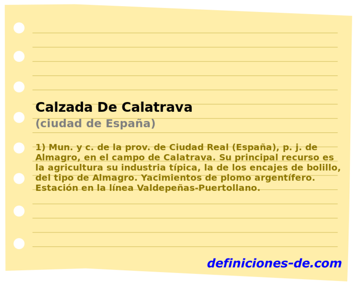 Calzada De Calatrava (ciudad de Espaa)