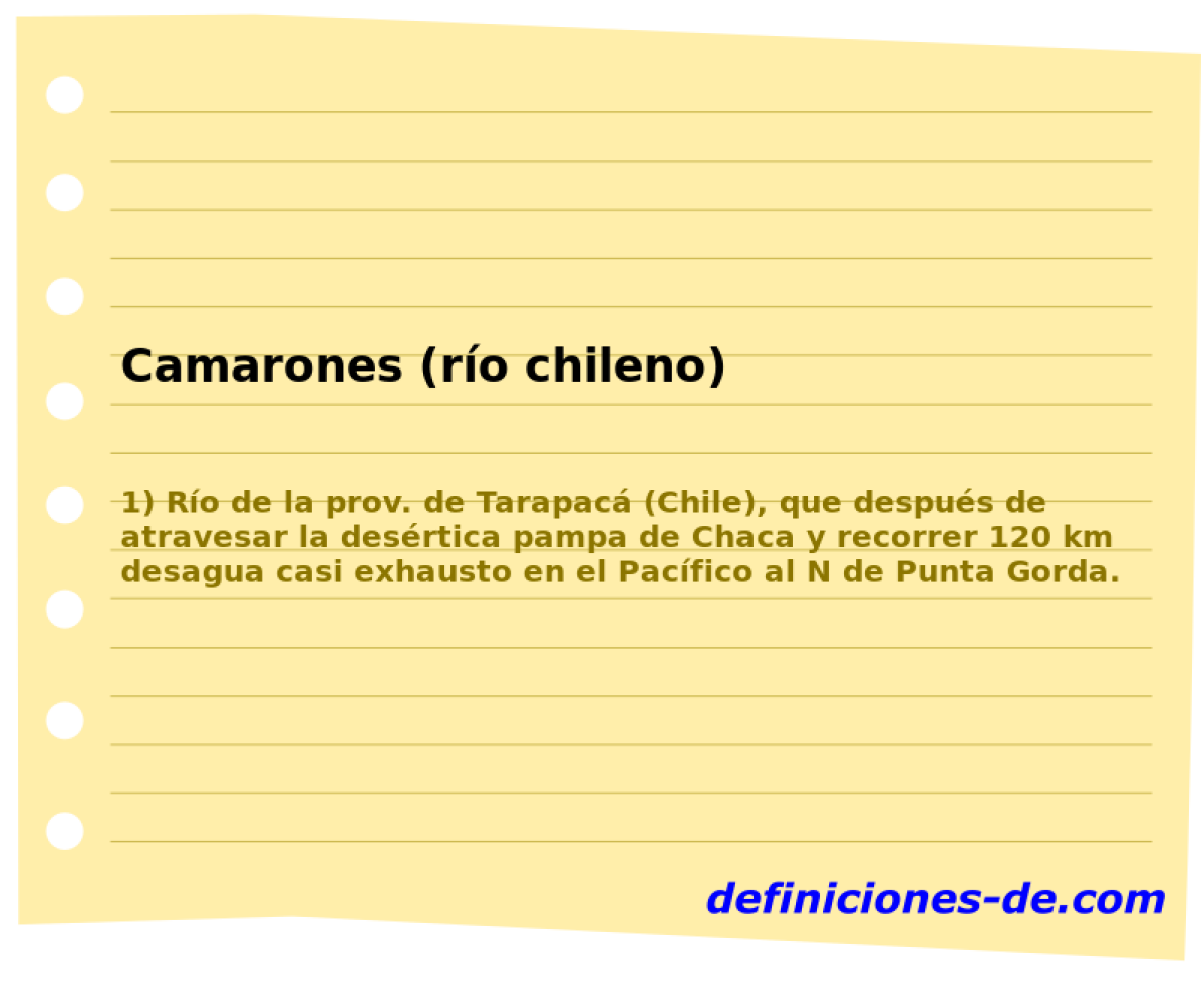 Camarones (ro chileno) 