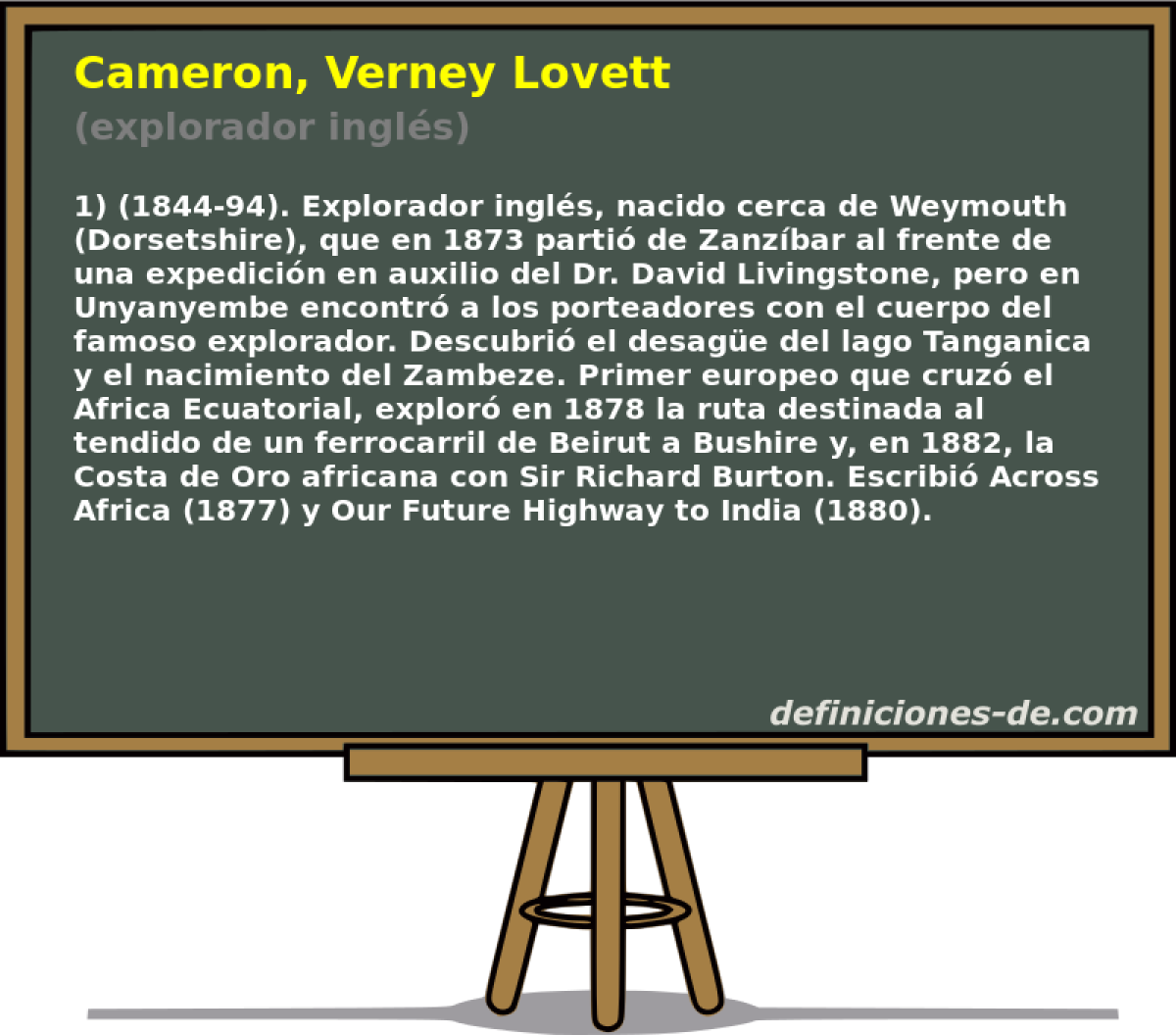 Cameron, Verney Lovett (explorador ingls)