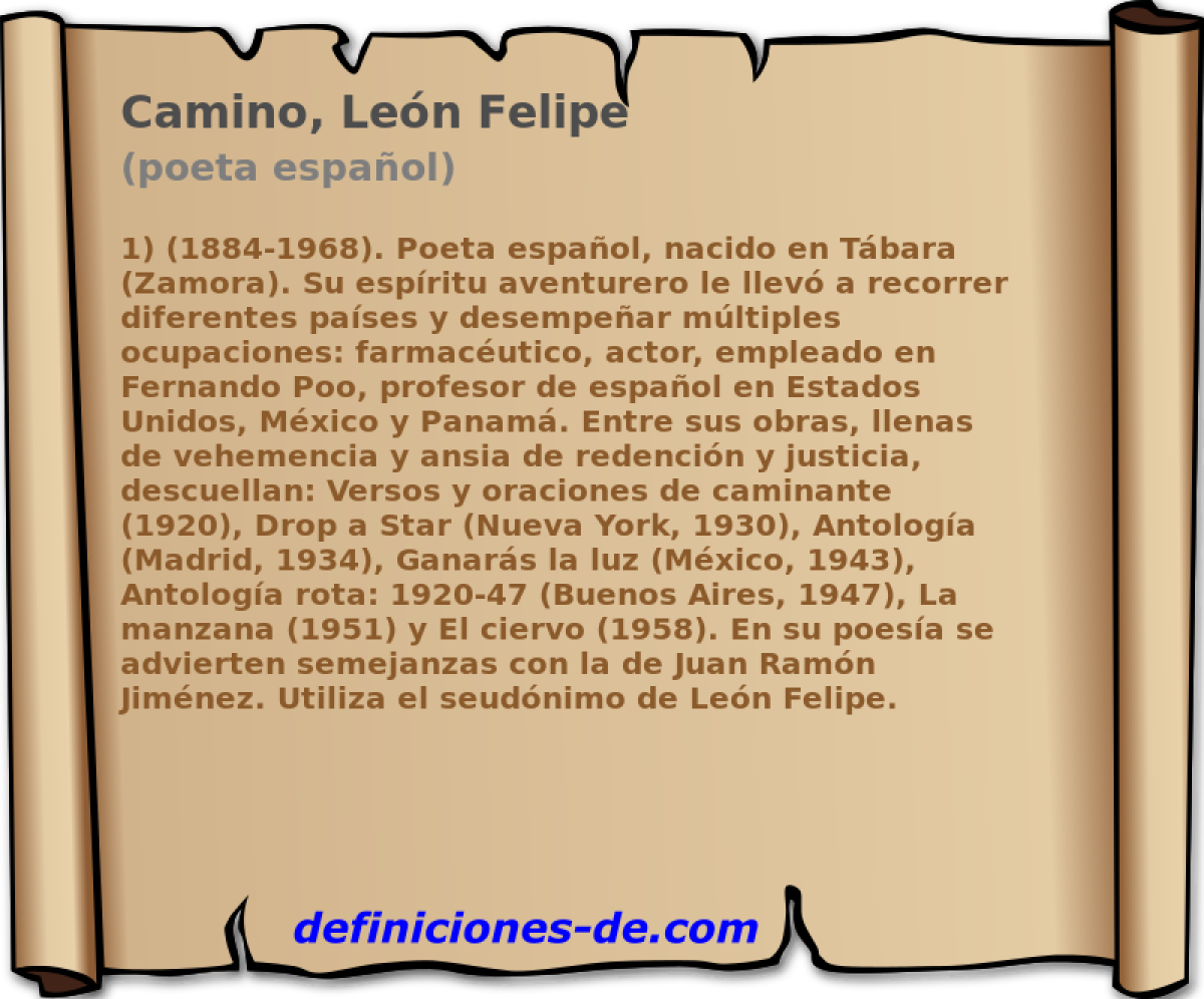 Camino, Len Felipe (poeta espaol)