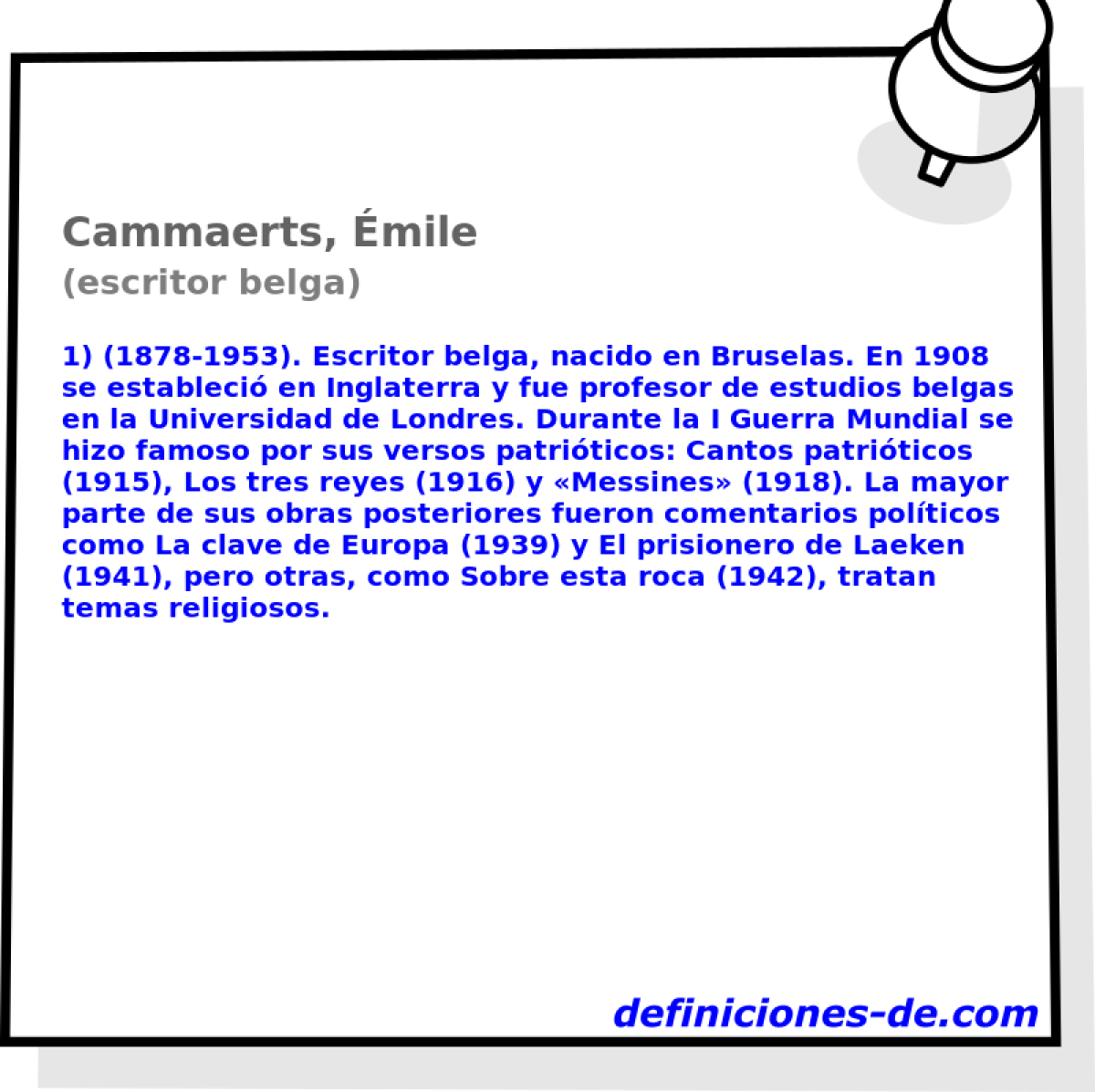 Cammaerts, mile (escritor belga)
