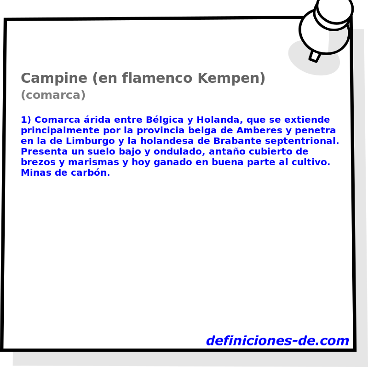 Campine (en flamenco Kempen) (comarca)