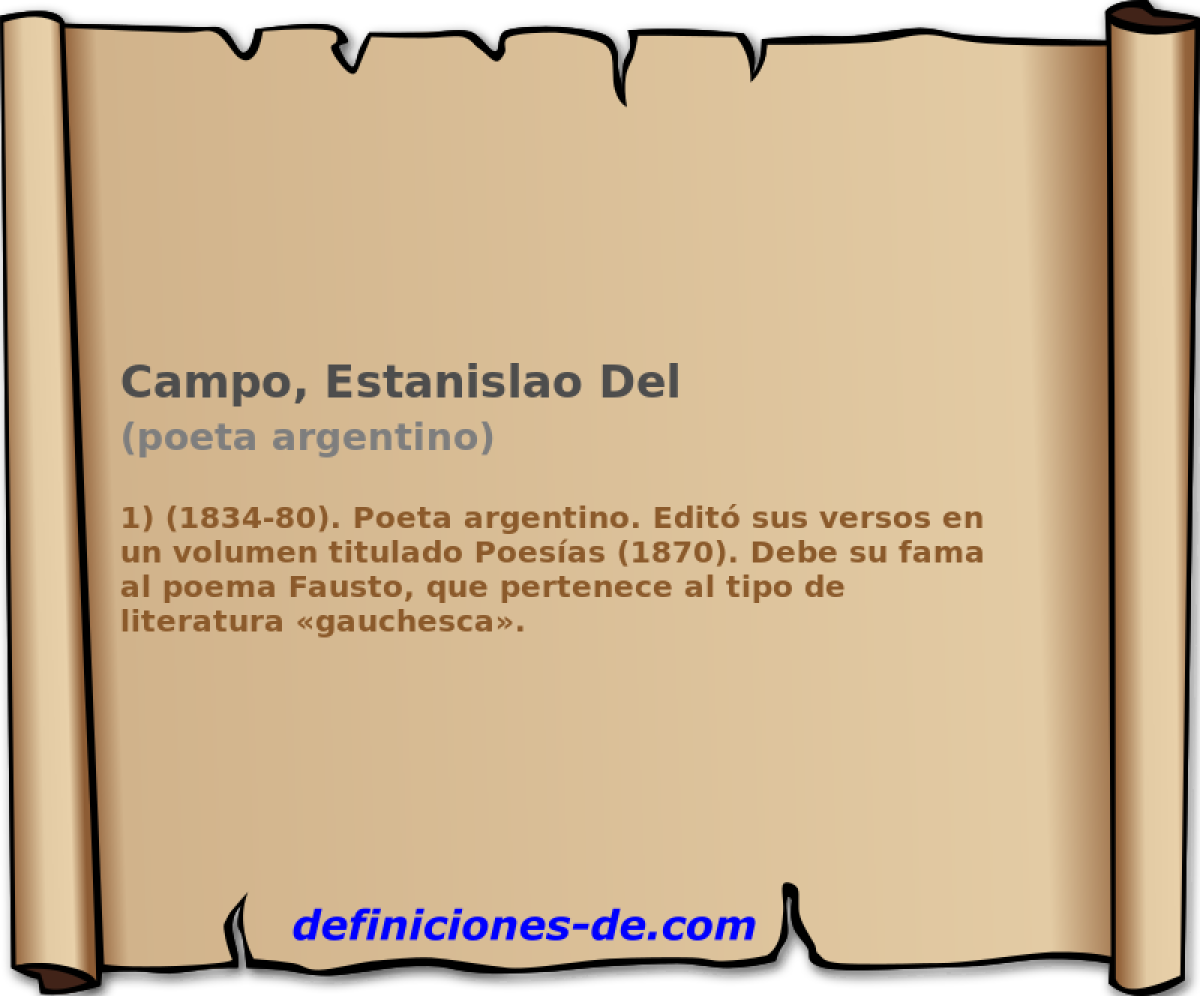 Campo, Estanislao Del (poeta argentino)