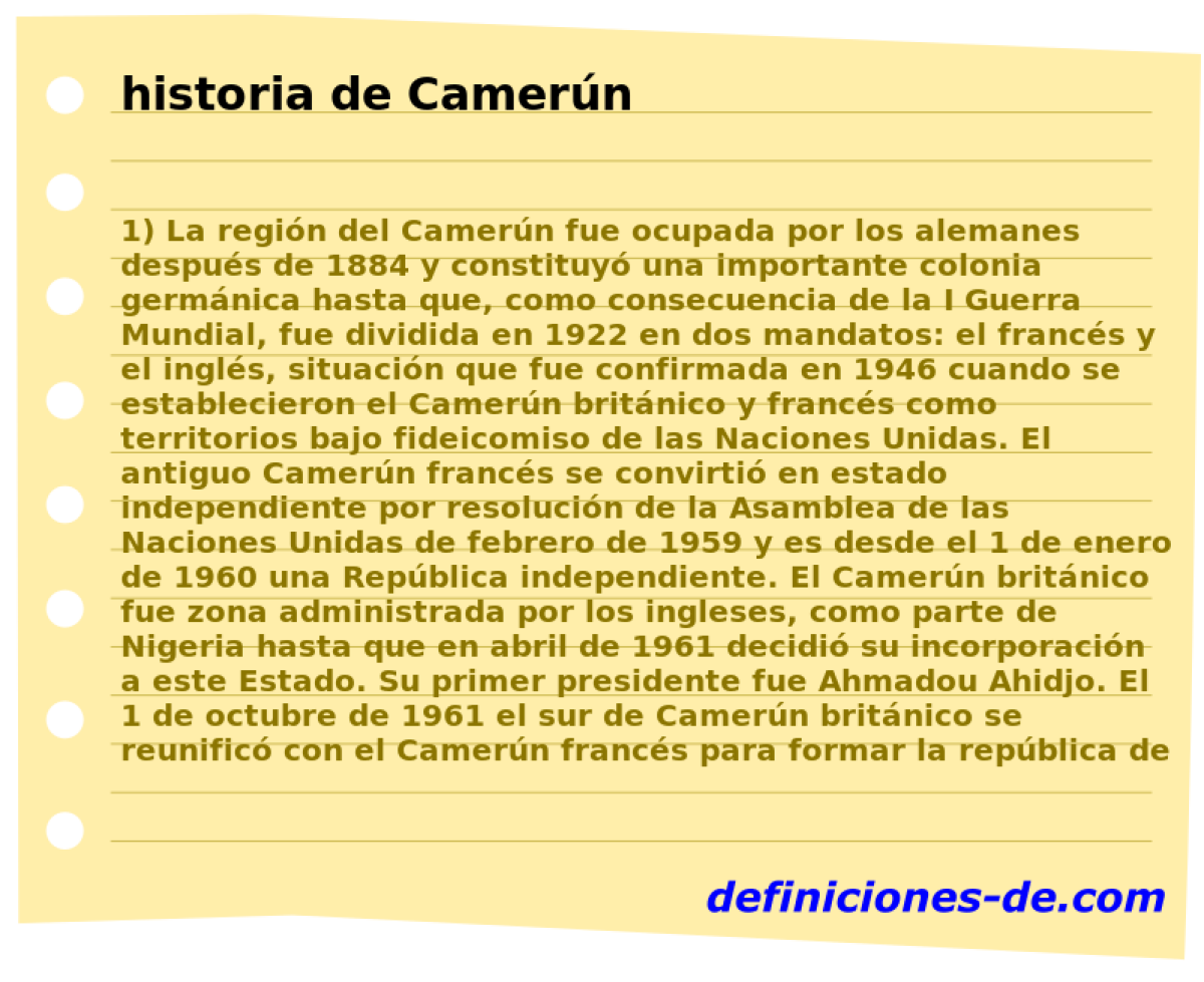 historia de Camern 