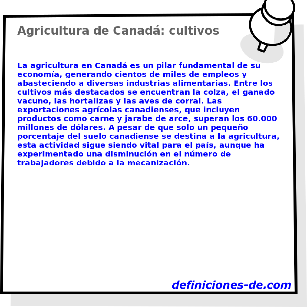 Agricultura de Canad: cultivos 